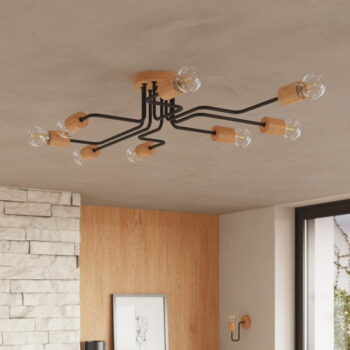 Nástenné svietidlo v čierno-prírodnej farbe Dazzle – Nice Lamps - Image 10