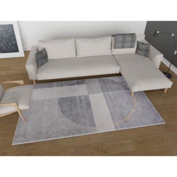 Sivý umývateľný koberec 160x230 cm – Vitaus - Image 2