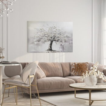 Obraz s ručne maľovanými prvkami 70x100 cm White Tree – Styler - Image 2