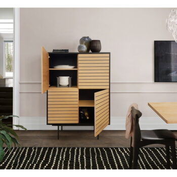 Komoda v dekore dubového dreva Woodman Stripe Oak - Image 10