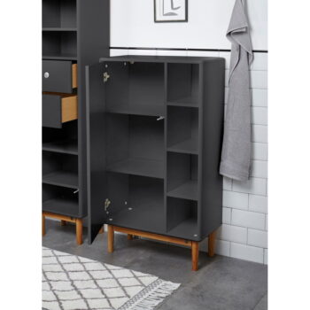 Antracitovosivá vysoká/závesná kúpeľňová skrinka 66x100 cm Color Bath – Tom Tailor – Obrázok 4