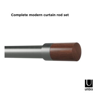 Oceľová roztiahnuteľná garniža 183 - 366 cm Blok - Umbra - Image 4