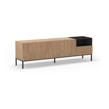 TV stolík v prírodnej farbe 180x55 cm Cailin – Marckeric - Image 5
