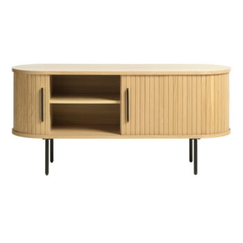 TV stolík v dekore duba v prírodnej farbe 120x56 cm Nola – Unique Furniture - Image 4