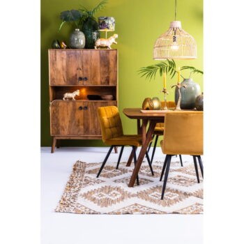Hnedá skrinka z masívneho dreva 104x158 cm Espita – Light & Living – Obrázok 4