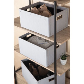 Svetlosivé kartónové úložné boxy v súprave 3 ks Ture – Bigso Box of Sweden - Image 2