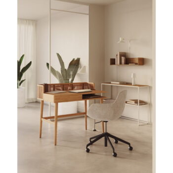 Béžové pojazdné jedálenské stoličky v súprave 2 ks Tissiana – Kave Home – Obrázok 2