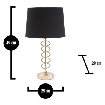 Čierna stolová lampa Mauro Ferretti X, ø 28 cm - Image 3
