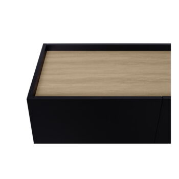 Čierna komoda s 3 policami a 3 dvierkami TemaHome Nina, 180 x 83 cm - Image 4