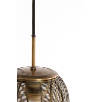 Závesné svietidlo s kovovým tienidlom v matnej čierno-bronzovej farbe ø 36 cm Yaelle – Light & Living - Image 6