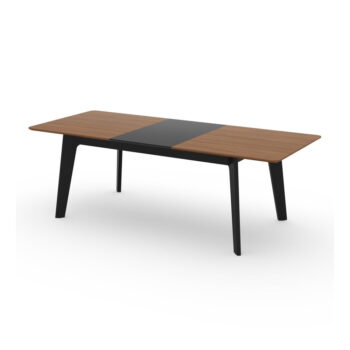 Rozkladací jedálenský stôl s doskou v dekore orechového dreva v prírodnej farbe 100x180 cm Shadow – TemaHome - Image 10