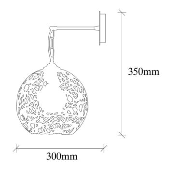 Čierne nástenné svietidlo ø 25 cm Fellini – Opviq lights – Obrázok 7