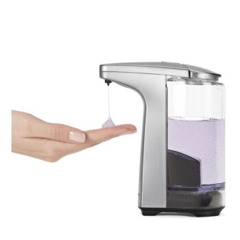 Sivý automatický kovový dávkovač mydla 237 ml - simplehuman - Image 5