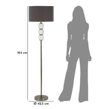 Sivá stojacia lampa s textilným tienidlom (výška  163 cm) Bright – Mauro Ferretti - Image 7