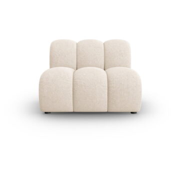 Krémovobiely modul pohovky (stredový diel) Lupine – Micadoni Home