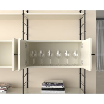 Bielo-čierny modulárny policový systém 163x204 cm Dakota – Tenzo - Image 5