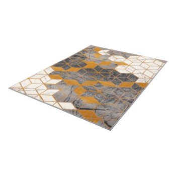 Koberec v okrovožltej a sivej farbe 133x190 cm Soft – FD - Image 5