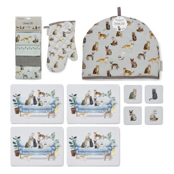 Súprava kuchynského textilu 13 ks Curious Cats – Cooksmart ® - Image 9