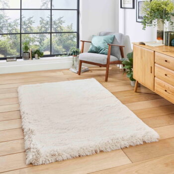 Krémovobiely koberec 80x150 cm Super Teddy – Think Rugs - Image 4