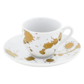 Porcelánové šálky v bielo-zlatej farbe v súprave 6 ks 50 ml Cinnamon – Villa Altachiara - Image 3