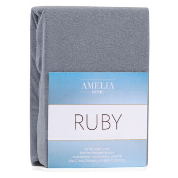 Tmavosivá elastická plachta s vysokým podielom bavlny AmeliaHome Ruby, 200 x 160-180 cm – Obrázok 2