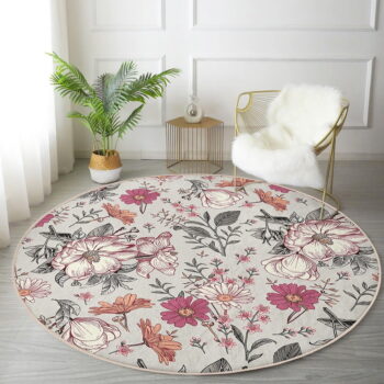 Prateľný okrúhly koberec vhodný pre robotické vysávače ø 80 cm Comfort – Mila Home - Image 4