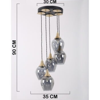 Závesné svietidlo so skleneným tienidlom ø 15 cm Marlo – Squid Lighting – Obrázok 5