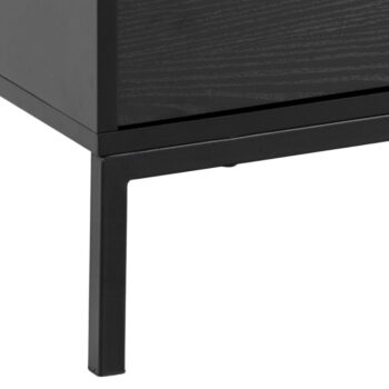 Čierny TV stolík v dekore jaseňa 140x45 cm Seaford – Actona - Image 6