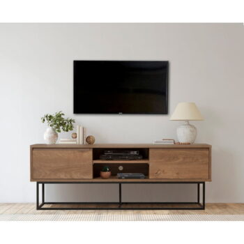 TV stolík v dekore orecha v prírodnej farbe 140x50 cm Rodez – Kalune Design - Image 3