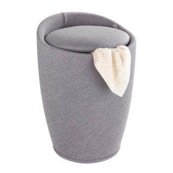 Svetlosivý kôš na bielizeň a taburetka v jednom Wenko Linen Look, 20 l – Obrázok 3