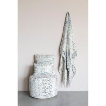 Bavlnený pléd White Label Liv Blue, 130 x 170 cm – Obrázok 5