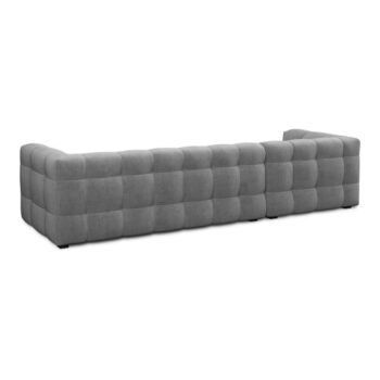 Sivá zamatová rohová pohovka Windsor & Co Sofas Vesta, levý roh - Image 3