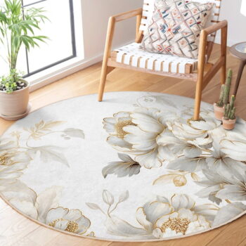 Prateľný okrúhly koberec vo svetlosivej a béžovej farbe ø 80 cm Soft and Gentle – Mila Home – Obrázok 6