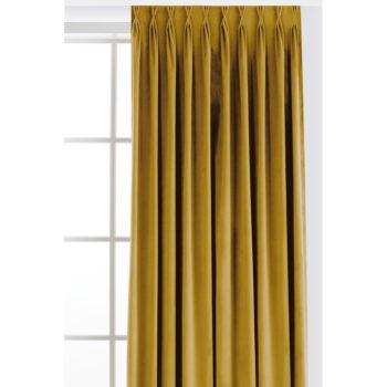 Zamatový dimout záves v horčicovej farbe 530x300 cm Velto – Filumi - Image 11