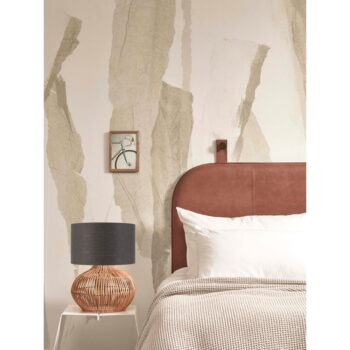 Stolová lampa s textilným tienidlom v tmavo šedo-prírodnej farbe (výška 48 cm) Kalahari – Good&Mojo – Obrázok 2