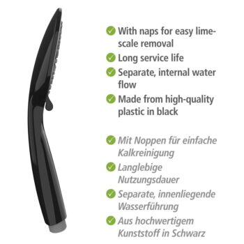 Čierny sprchový set z nerezovej ocele 66 cm Young - Wenko - Image 5