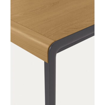 Rozkladací jedálenský stôl s doskou z dubového dreva v prírodnej farbe 80x160 cm Nadyria – Kave Home - Image 9