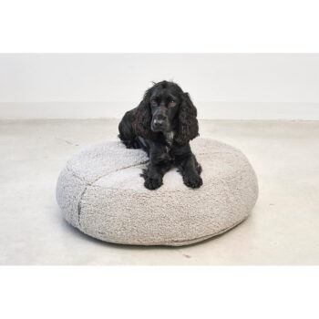 Tmavosivý pelech pre psa z materiálu buklé ø 90 cm Senso Pouffe Graphite M/L – MiaCara – Obrázok 10