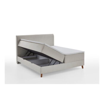 Béžová boxspring posteľ s úložným priestorom 160x200 cm Memphis - Meise Möbel - Image 6