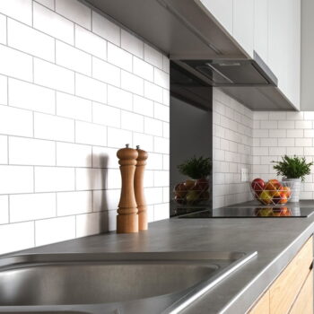 Súprava samolepiek na kachličky 30 ks 20x10 cm Subway Tiles White - Ambiance - Image 2
