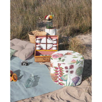 Biely taburet Flores Salvajes – Surdic - Image 2