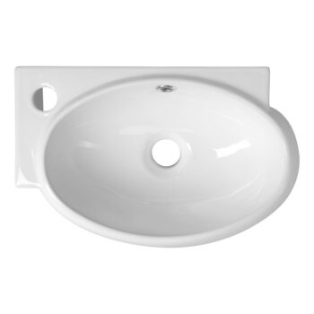 Biele keramické umývadlo 43x28,5 cm Ribera – Sapho - Image 4
