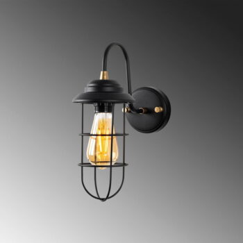 Nástenné svietidlo v čiernej a zlatej farbe ø 10 cm Mahoni – Opviq lights - Image 2