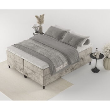 Svetlohnedá boxspring posteľ s úložným priestorom 140x200 cm Araya – Maison de Rêve - Image 8