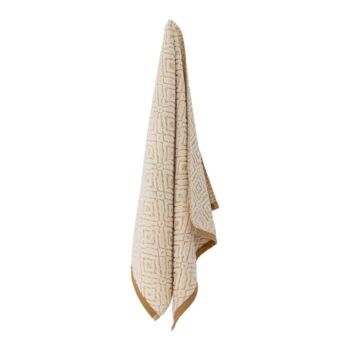 Bavlnený uterák v horčicovo-krémovej farbe 100x50 cm Malú – Bloomingville - Image 4