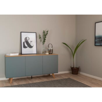 Zelená komoda s nohami z bukového dreva Tenzo Amelia, 162 x 77 cm – Obrázok 2