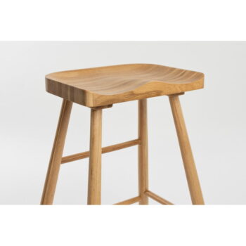 Barová stolička z dubového dreva v prírodnej farbe 64 cm Vander – White Label - Image 8