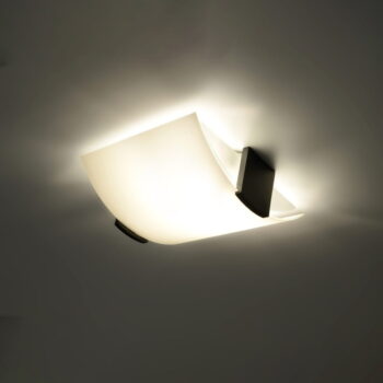Biele stropné svietidlo so skleneným tienidlom 33x30 cm Eva – Nice Lamps - Image 4