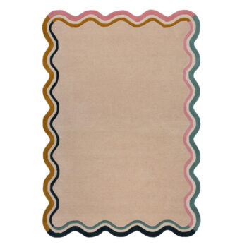 Krémový ručne tkaný vlnený koberec 160x230 cm Leo Scallop – Flair Rugs