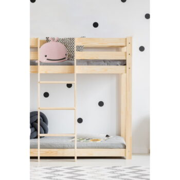 Poschodová detská posteľ z borovicového dreva 70x140 cm CLP - Adeko – Obrázok 3